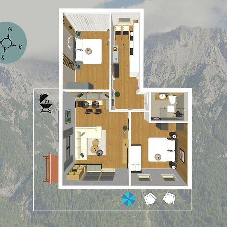 Die Karwendelsuite - 5 Sterne Fewo Mit Bestem Bergblick, Zentrumsnah & Ruhig Gelegen, Familienfreundlich Mittenwald Buitenkant foto